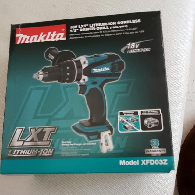 Makita 18v Lithium Ion Cordless 1/2 