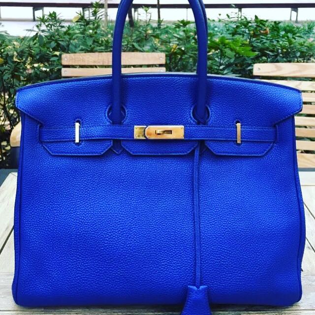Hermes Bleu De Galice Togo Birkin 35 Phw, Luxury, Bags & Wallets