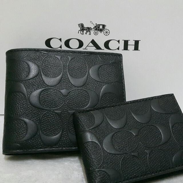 Coach wallets for men deals
