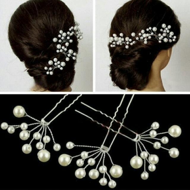 Women Fashion Jewelry New Wedding Bridal Bridesmaid Pearls Hair Pins