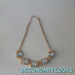 Square diamond necklace