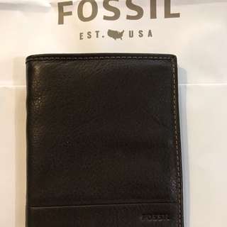 Fossil Passport Cover Dark Brown