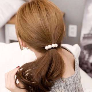 [Hair-tie] 4 Pearl Hair-ties