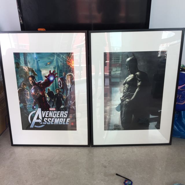 Avengers Batman Superman Wolverine Framed Poster Picture Frame Books Stationery Comics Manga On Carousell