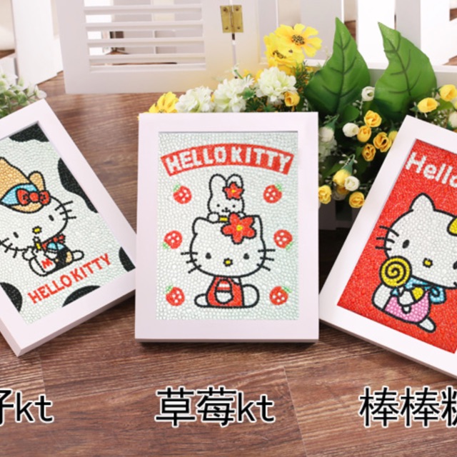 Diy Hello Kitty Full Diamonds Painting Rhinestones Painting
