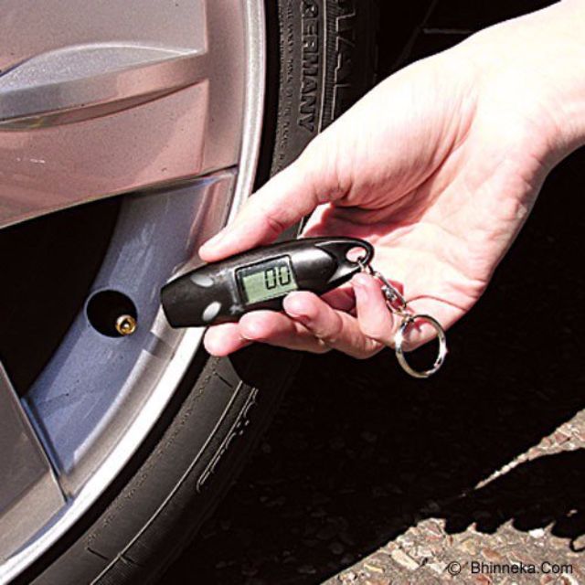 MICHELIN Digital Pressure Gauge Key Ring With LED Light, Car