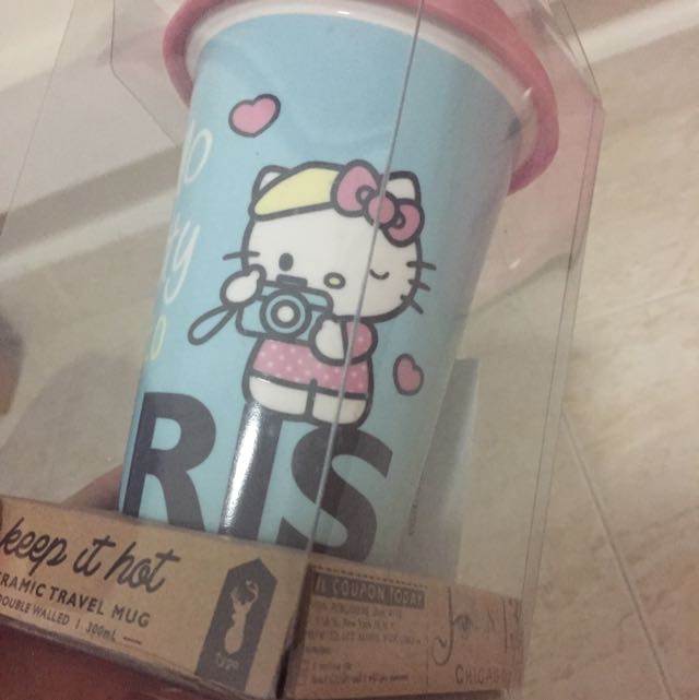 New Typo Hello Kitty Double Walled Mug, Babies & Kids, Bathing