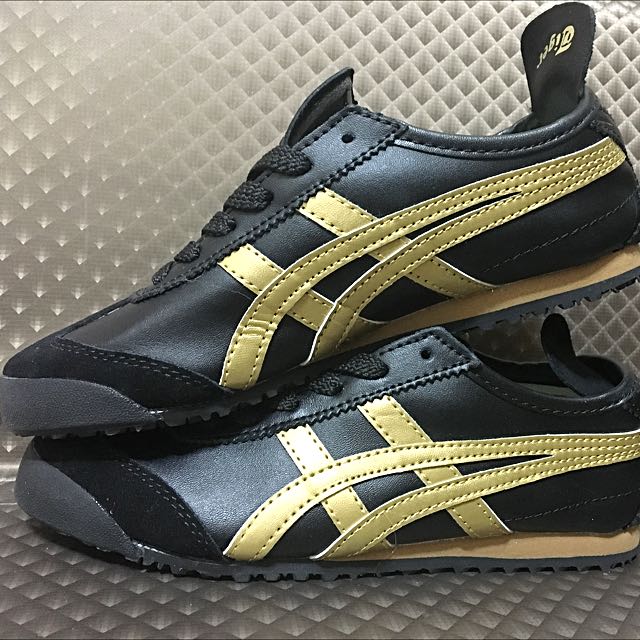 Onitsuka Tigers Mexico 66 Black Gold US 5.5
