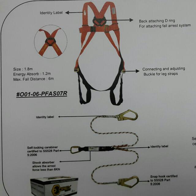 OREX Safety Harness Set, Everything Else on Carousell
