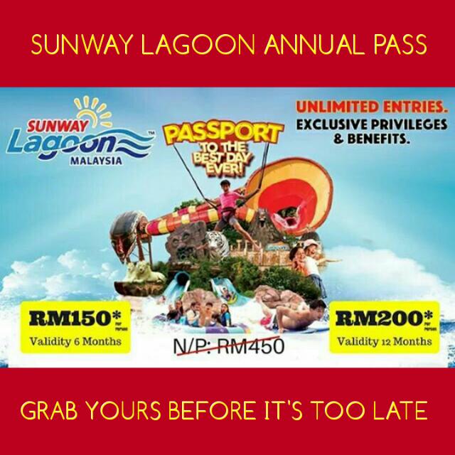 PROMOTION SUNWAY LAGOON ANNUAL PASS, Tickets & Vouchers, Local