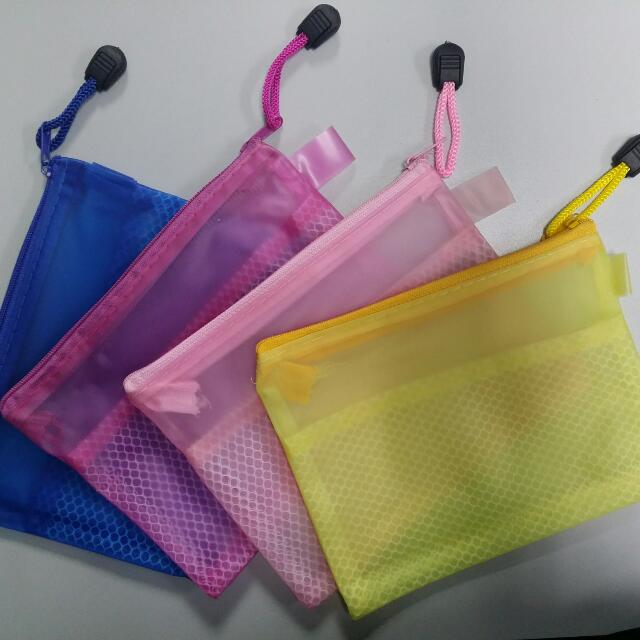 PVC Stationery Bag With Zipper, Hobbies & Toys, Stationery & Craft