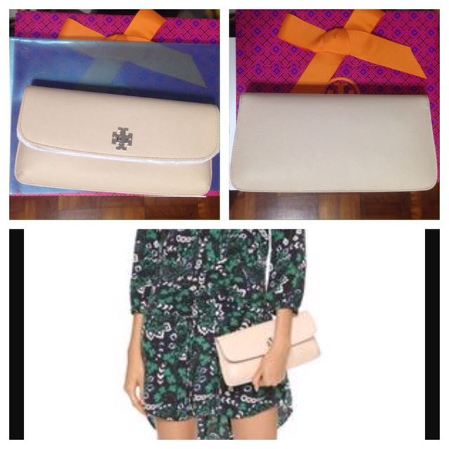 Tory Burch Diana Clutch Light Oak Luxury Bags Wallets on Carousell