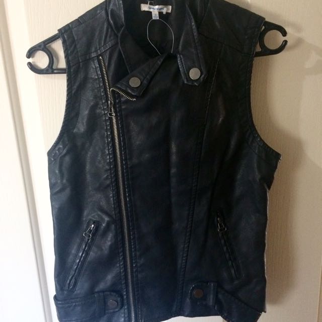 Valley Girl Black Faux Leather Jacket Women S Fashion Clothes On Photo