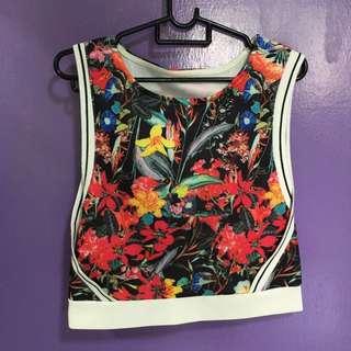 floral cropped top