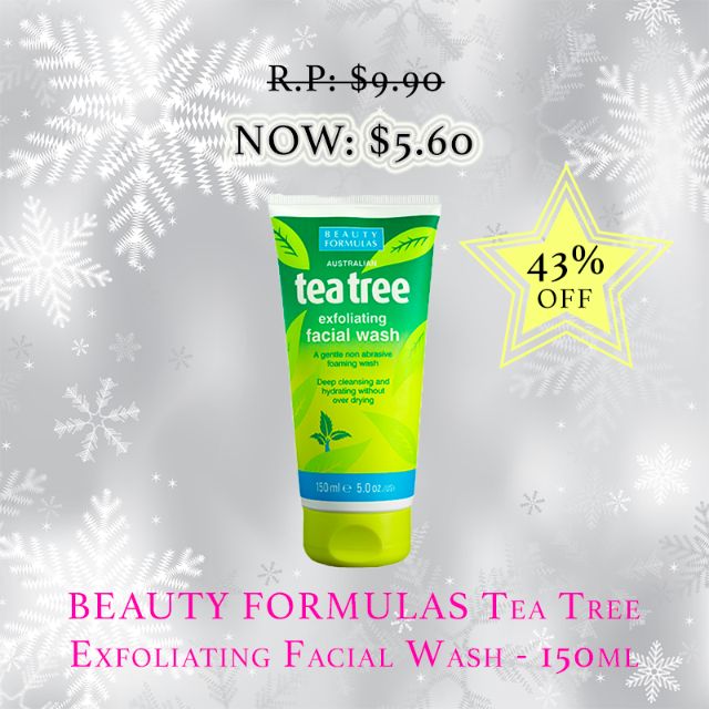 tea tree exfoliating facial wash