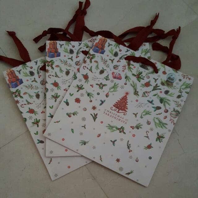 BN Takashimaya 2016 Christmas Paper Bag