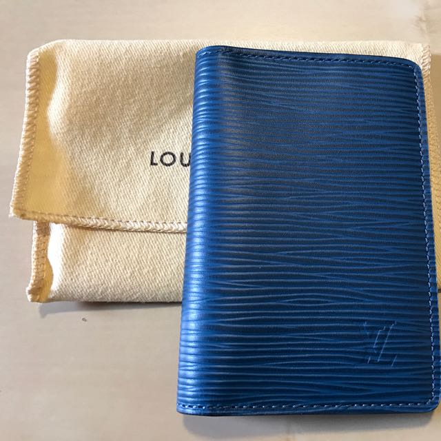 Pocket organizer leather small bag Louis Vuitton Blue in Leather - 22268689