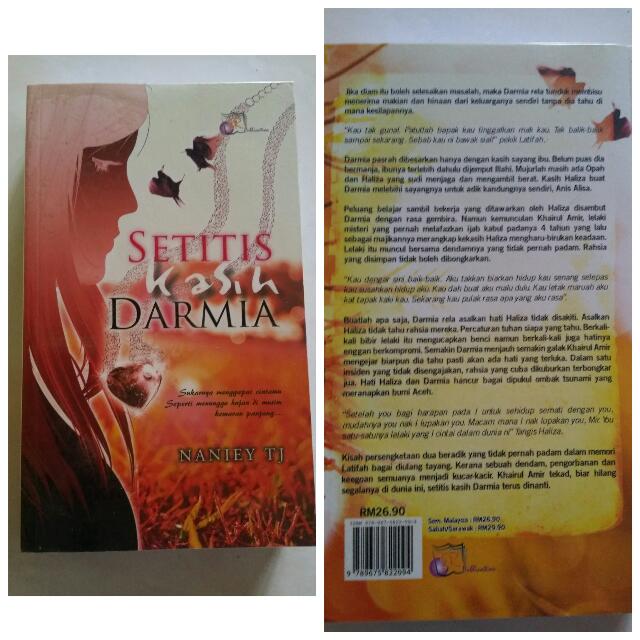 Novel Setitis Kasih Darmia Books Stationery Books On Carousell