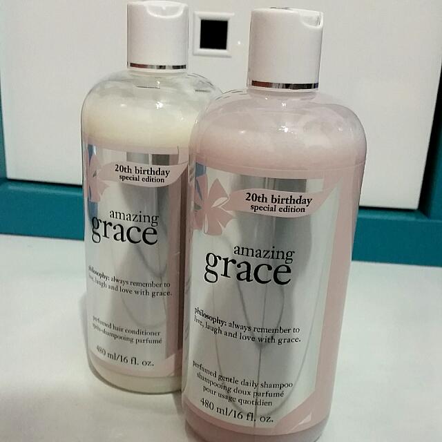 Philosophy Amazing Grace Shampoo Conditioner Beauty Personal Care Bath Body Body Care On Carousell