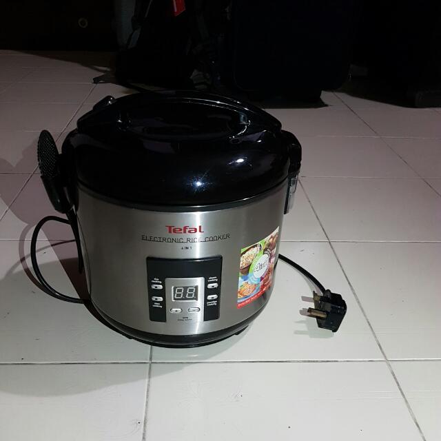 Bundled Set Tefal 4 In 1 Electronic Rice Cooker, Aerogaz Deep Fryer