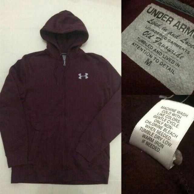 maroon under armour jacket