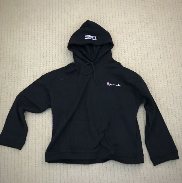 vetements champion hoodie