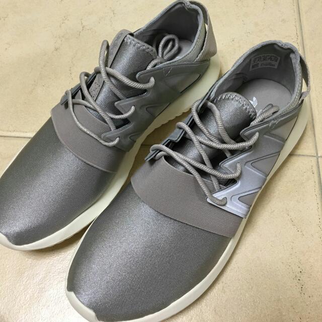 tubular viral shoes metallic silver