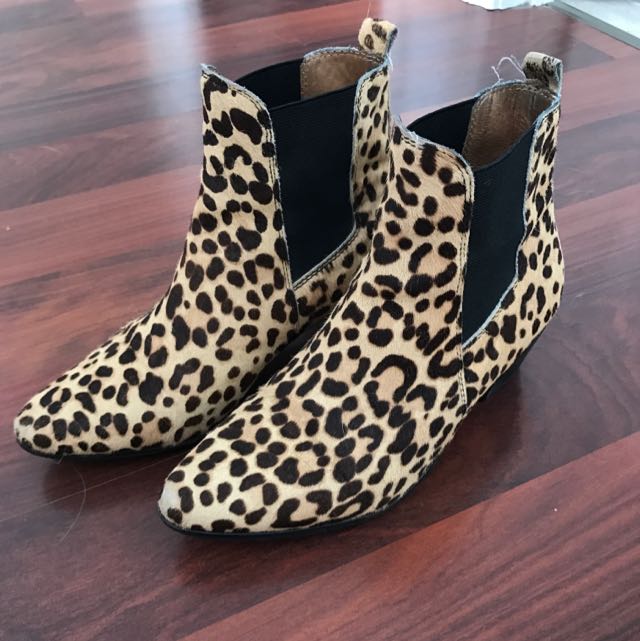leopard print boots size 6