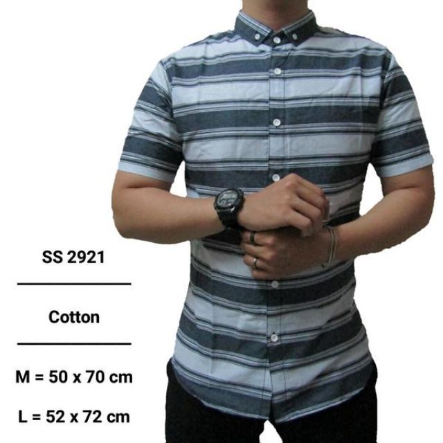  Baju  Kemeja  Garis  Garis  Pria  Kumpulan Model Kemeja 