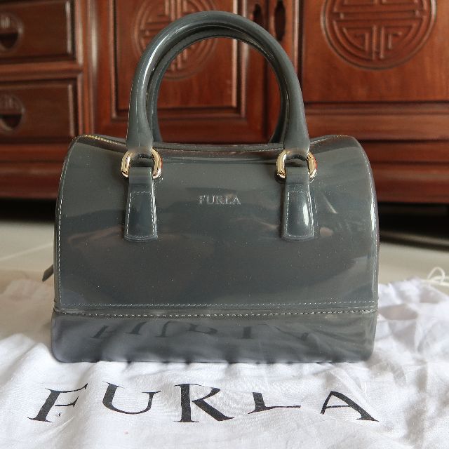 Mini Furla Candy Bag in Steel Grey