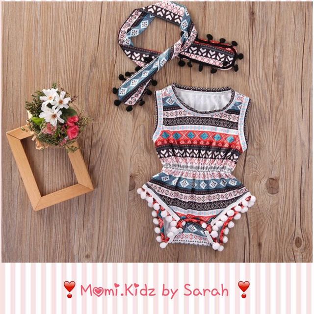 pom pom romper baby