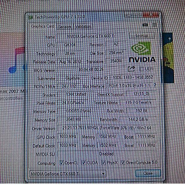 Gigabyte GeForce GTX 660 Ti 2048MB Windforce OC