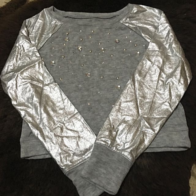 silver sweater