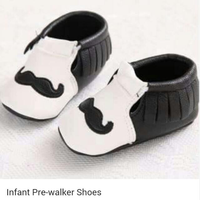 white pre walker shoes