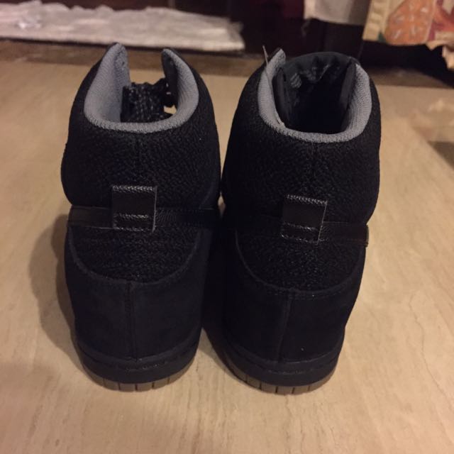 nike dunk sky hi black suede