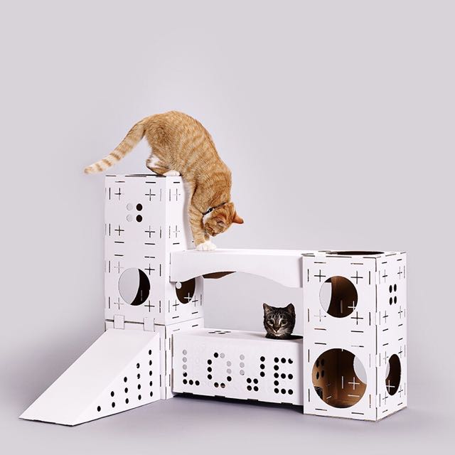Unique Diy Stackable Cat Condo Scratch Tree Nest Box Pet Supplies