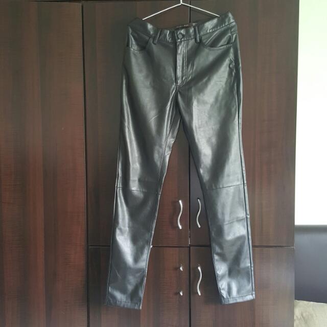 zara man leather pants
