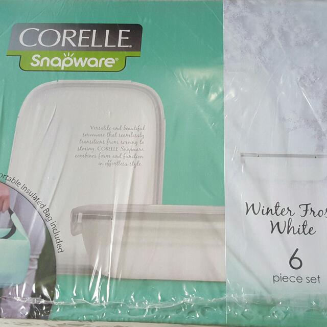 Corelle Snapware Winter Frost White 6pcs Set Home Appliances On