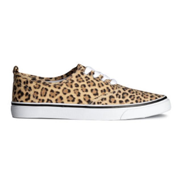 h&m leopard sneakers