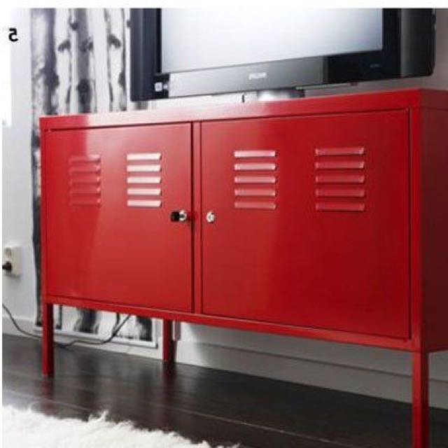 IKEA Red Coloured Metal TV Console, Furniture & Home Living, Furniture