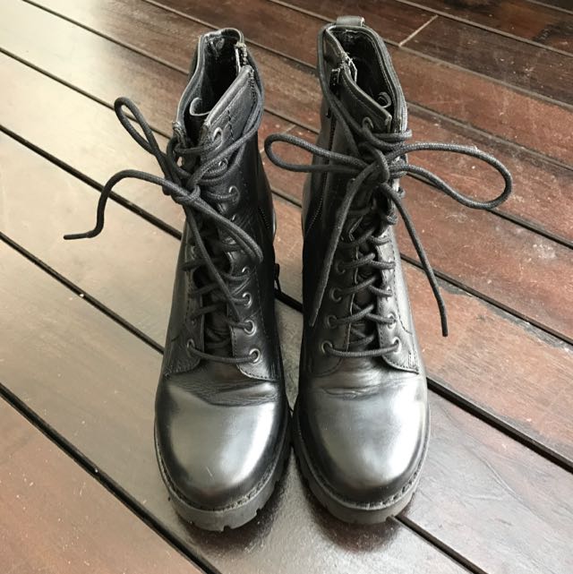 Topshop Military Boots, Women's Fashion 