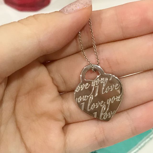 Authentic Tiffany Co I Love You Necklace Women s Fashion