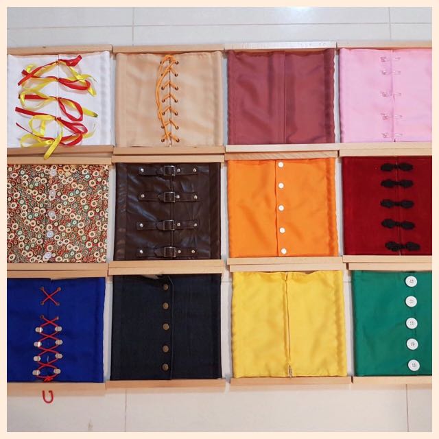 BN Montessori Dressing Frames, Babies & Kids, Toys & Walkers on Carousell