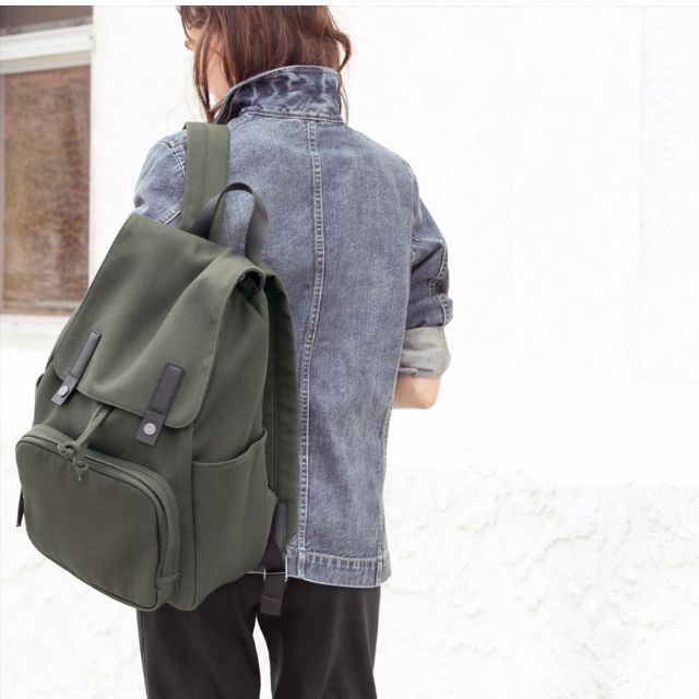 Everlane Modern Snap Backpack in Moss, Women's Fashion, Bags & Wallets ...