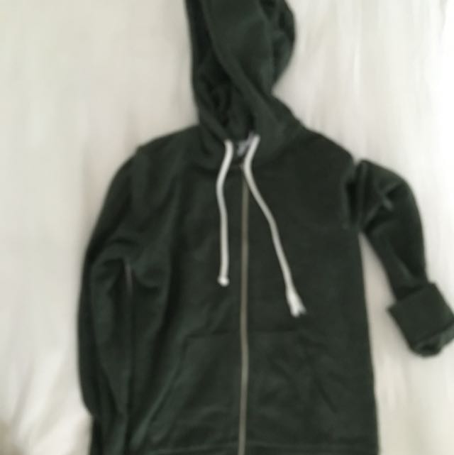 h&m olive green hoodie