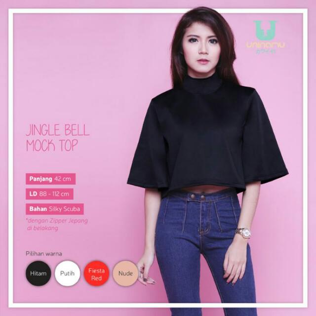 Jingle Bell Mock Top Olshop Fashion Olshop Wanita On Carousell