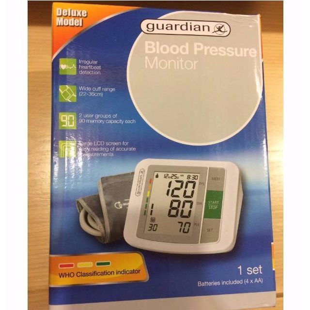 NEW Original Guardian Blood Pressure Monitor, Health & Nutrition