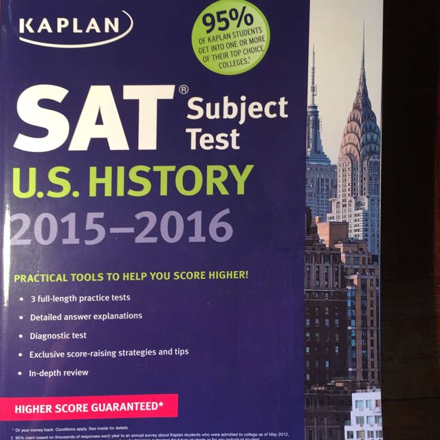 Kaplan Sat Subject Test U S History 2015 2016 Kaplan Test Prep
