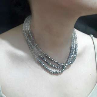 🔖BUY1 GET1🔖Monochromatic Fashion Necklace & Multi-wrap Swarovski Bracelet!