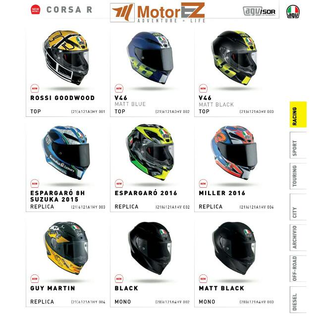 AGV Corsa R Helmet, Motorcycles, Motorcycle Accessories on Carousell